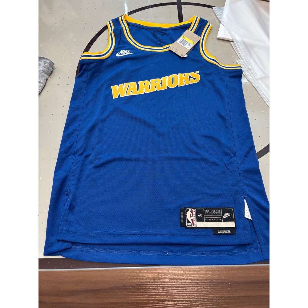 Nike Golden State Warriors Classic Edition Swingman Jersey BlueMens Small DO9487